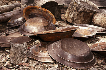 Image showing gold pans