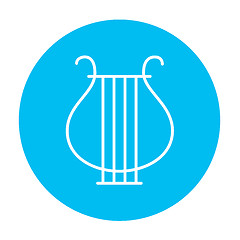 Image showing Lyre line icon.