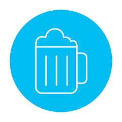 Image showing Mug of beer line icon.