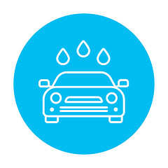 Image showing Car wash line icon.