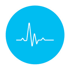 Image showing Hheart beat cardiogram line icon.