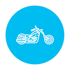 Image showing Motorcycle line icon.