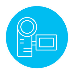 Image showing Digital video camera line icon.