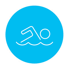 Image showing Swimmer line icon.