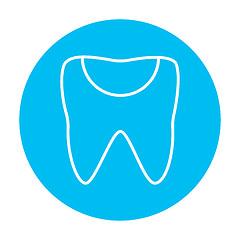 Image showing Tooth decay line icon.