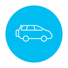 Image showing Minivan line icon.