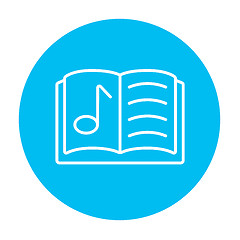 Image showing Music book line icon.