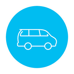 Image showing Minivan line icon.