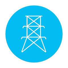 Image showing Electric tower line icon.