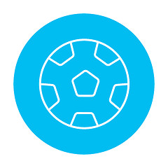 Image showing Soccer ball line icon.