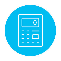 Image showing Calculator line icon.