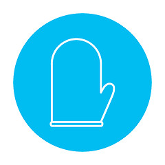 Image showing Kitchen glove line icon.