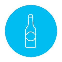 Image showing Glass bottle line icon.