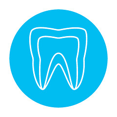 Image showing Molar tooth line icon.