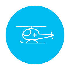 Image showing Air ambulance line icon.