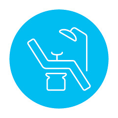 Image showing Dental chair line icon.