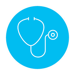 Image showing Stethoscope line icon.