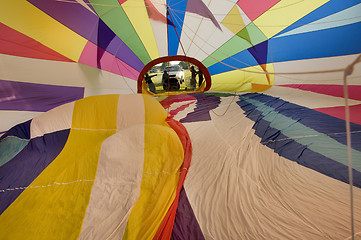 Image showing Interior of the envelope of a balloon during inflation stage of 