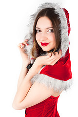 Image showing Beautiful and sexy christmas woman