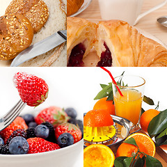 Image showing ealthy vegetarian breakfast collage