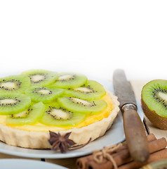 Image showing kiwi  pie tart and spices