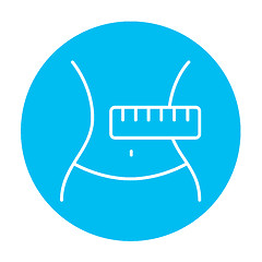 Image showing Waist with measuring tape line icon.