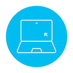 Image showing Laptop with cursor line icon.