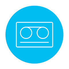 Image showing Cassette tape line icon.