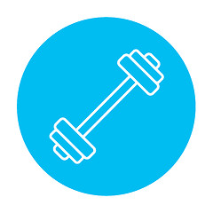 Image showing Dumbbell line icon.