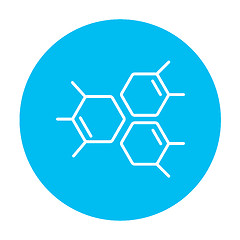 Image showing Chemical formula line icon.