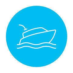 Image showing Yacht line icon.