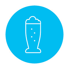 Image showing Glass of beer line icon.