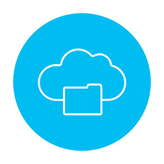 Image showing Cloud computing line icon.