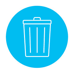 Image showing Trash can line icon.