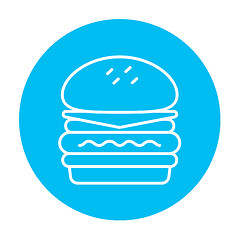 Image showing Double burger line icon.