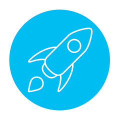 Image showing Rocket line icon.