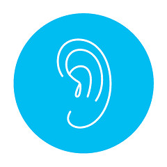 Image showing Human ear line icon.