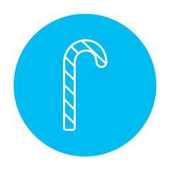 Image showing Candy cane line icon.