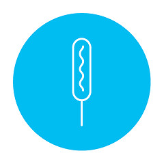 Image showing Corn dog line icon.