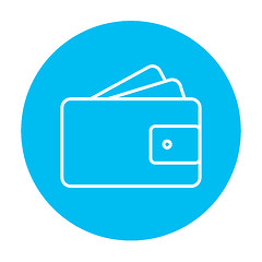 Image showing Wallet with money line icon.