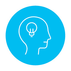 Image showing Human head with idea line icon.