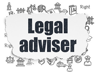 Image showing Law concept: Legal Adviser on Torn Paper background