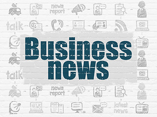 Image showing News concept: Business News on wall background