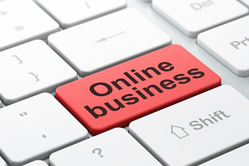 Image showing Business concept: Online Business on computer keyboard background