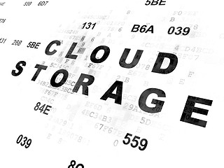 Image showing Privacy concept: Cloud Storage on Digital background