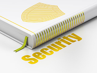 Image showing Protection concept: book Shield, Security on white background