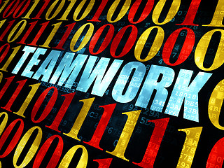 Image showing Finance concept: Teamwork on Digital background