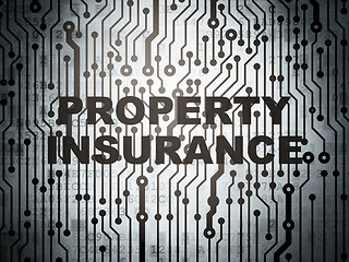 Image showing Insurance concept: circuit board with Property Insurance