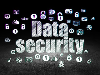Image showing Privacy concept: Data Security in grunge dark room