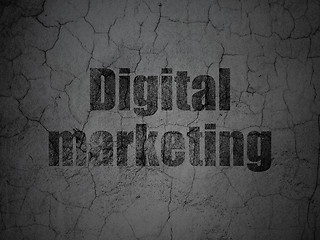 Image showing Marketing concept: Digital Marketing on grunge wall background